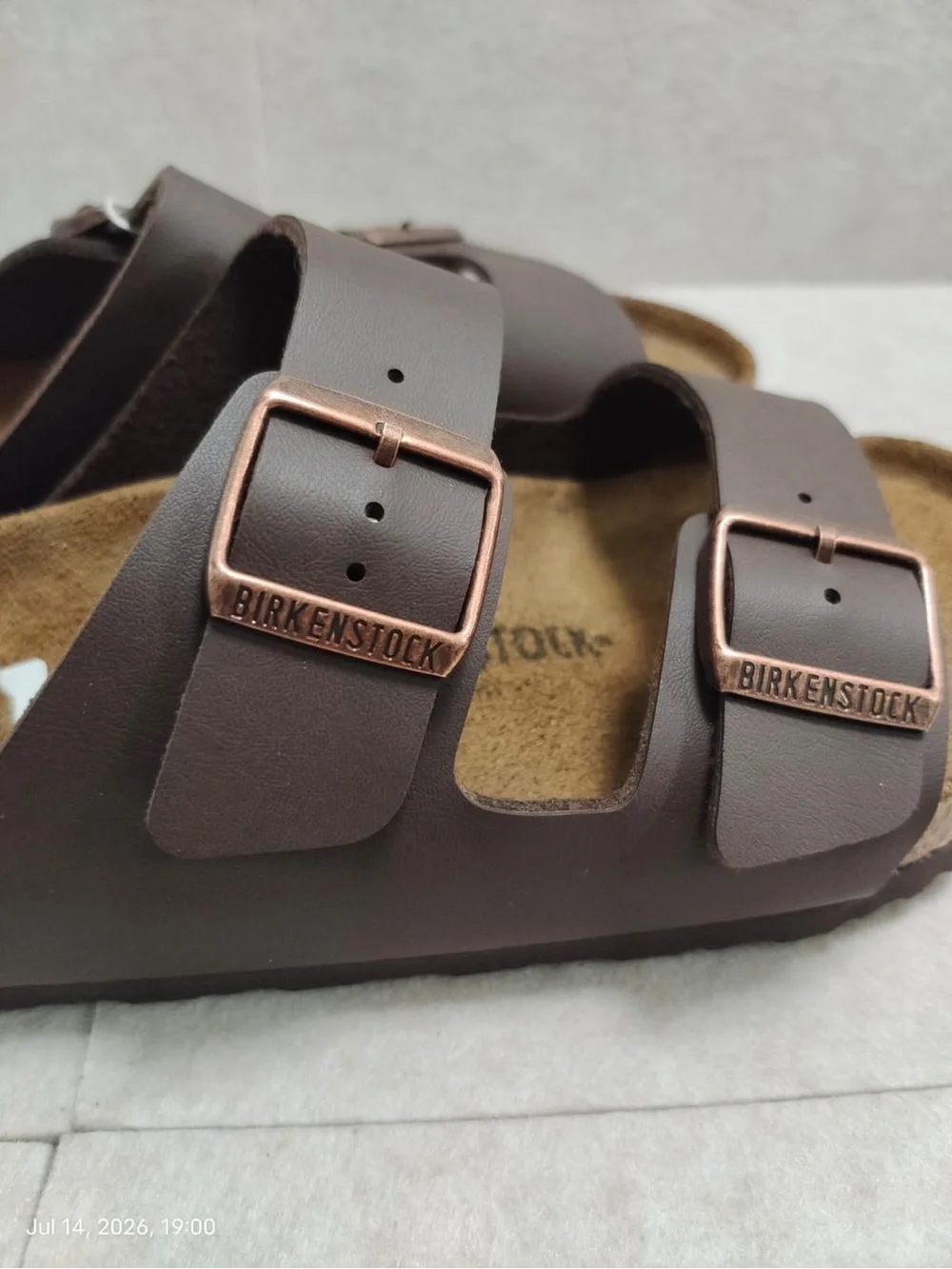 NWOB Men’s Birkenstock Arizona Brown Birko-Flor Synthetic Leather Sz 11